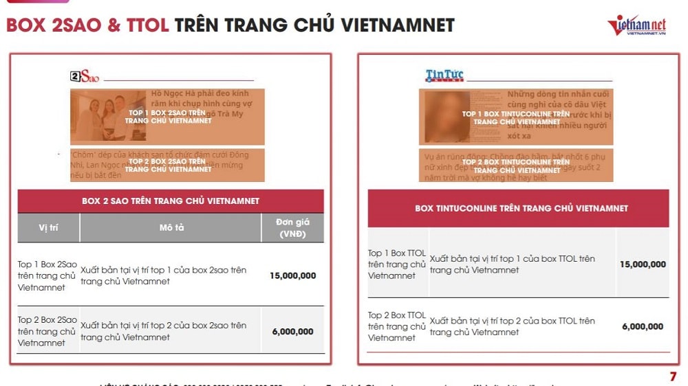 Báo giá đăng bài PR trên báo Vietnamnet năm 2021 3