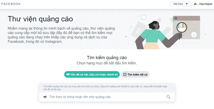 33 Cách tối ưu quảng cáo facebook Ads hiệu quả nhất 2021 14 Tìm quảng cáo trên facebook của bất kỳ ai thông qua thư viện quảng cáo