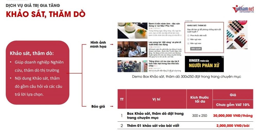 Báo giá đăng bài PR trên báo Vietnamnet năm 2023 12