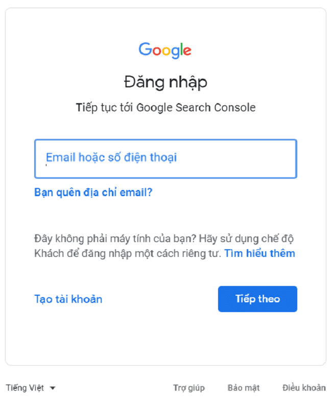 Cách disavow link - Từ chối link "bẩn" chi tiết nhất 3 Đăng nhập vào Google