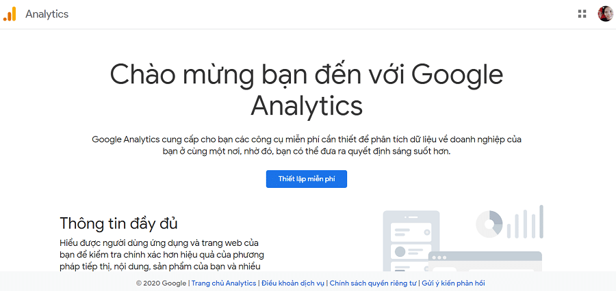 thiết lập google analytics