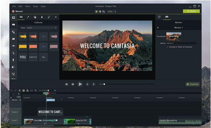 Phần mềm cắt ghép video Camtasia Studio
