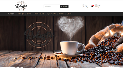 thiết kế web cà phê 1