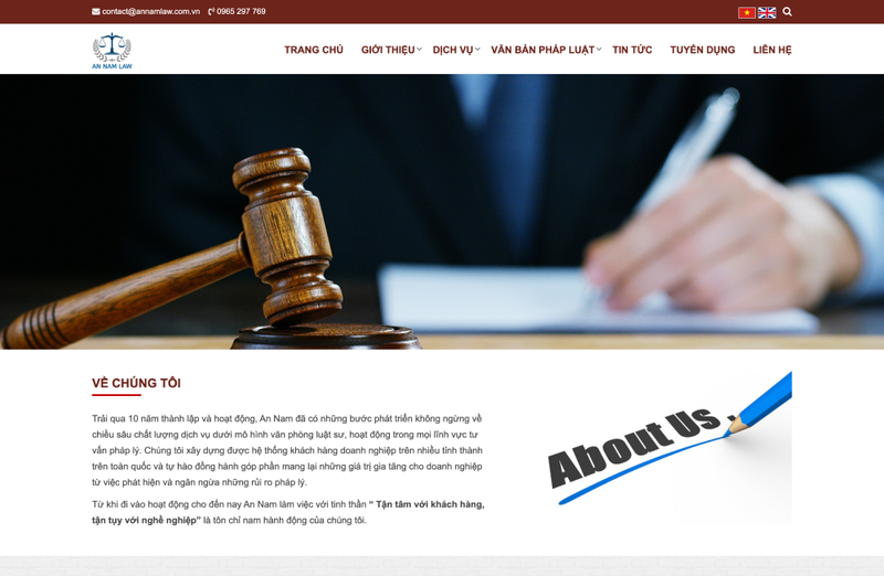 thiết kế web luật sư 2