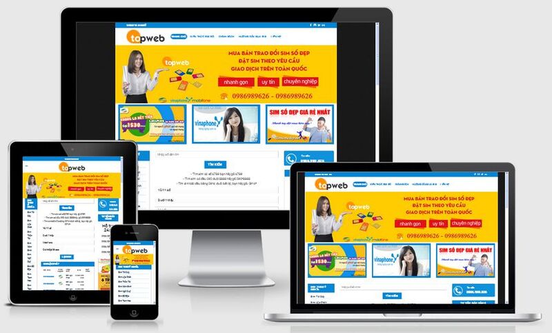thiết kế website bán sim 2