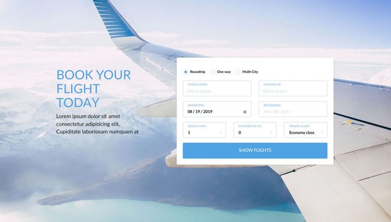 Thiết kế website bán vé máy bay 2