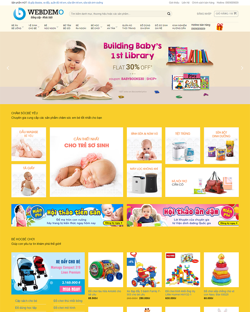 Thiết kế website mẹ và bé 6