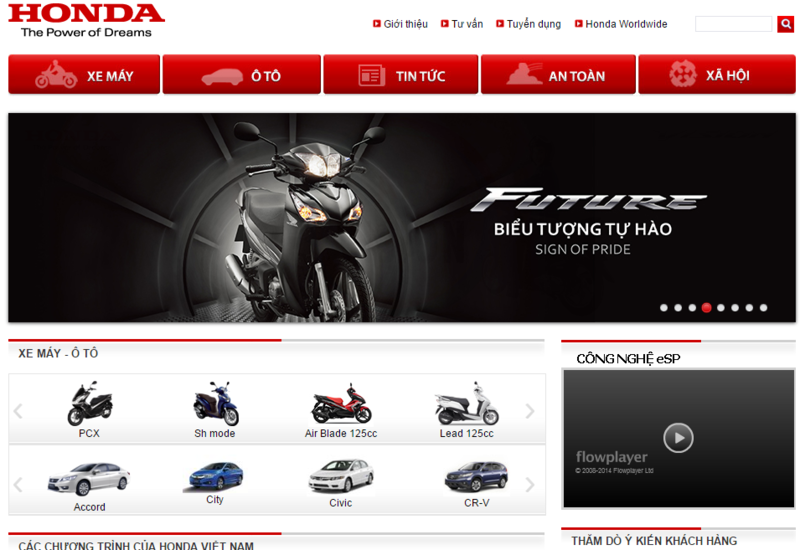 thiết kế website xe máy 3