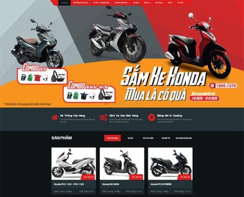 Mẫu thiết kế web xe máy đẹp